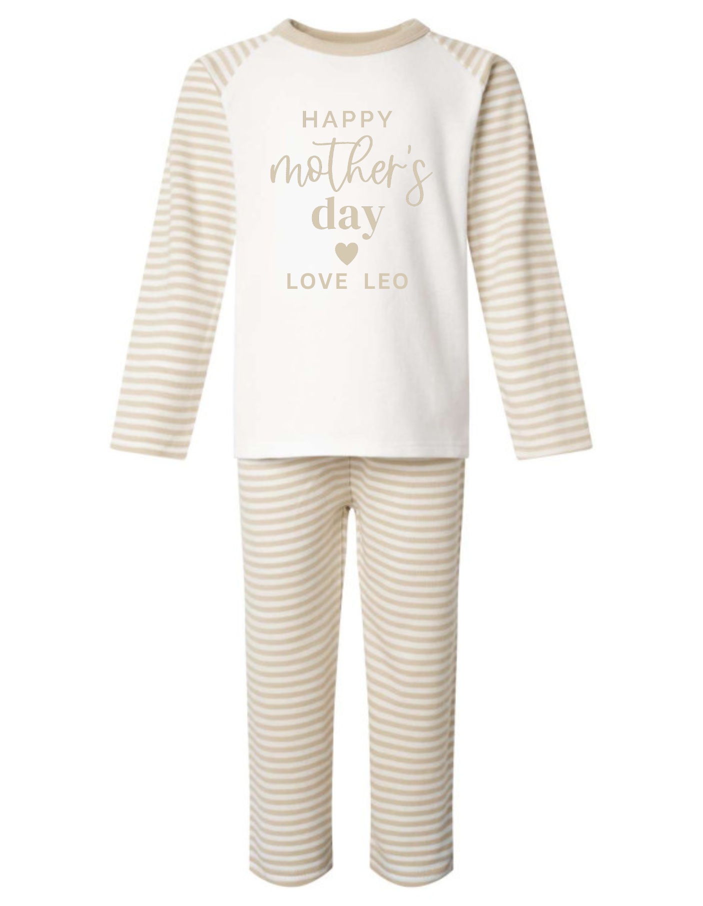 NEW Beige Stripe Mother's Day Pyjamas