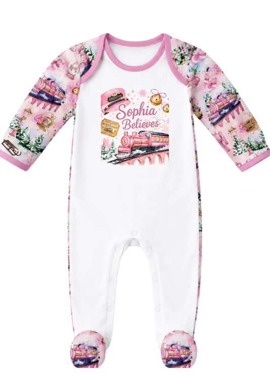 NEW Polar Express Pink Romper