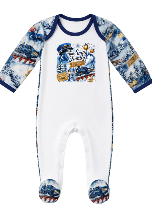 NEW Polar Express Blue Romper
