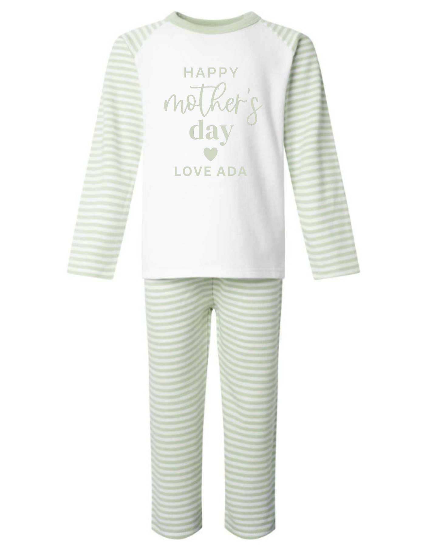 NEW Green Stripe Mother's Day Pyjamas