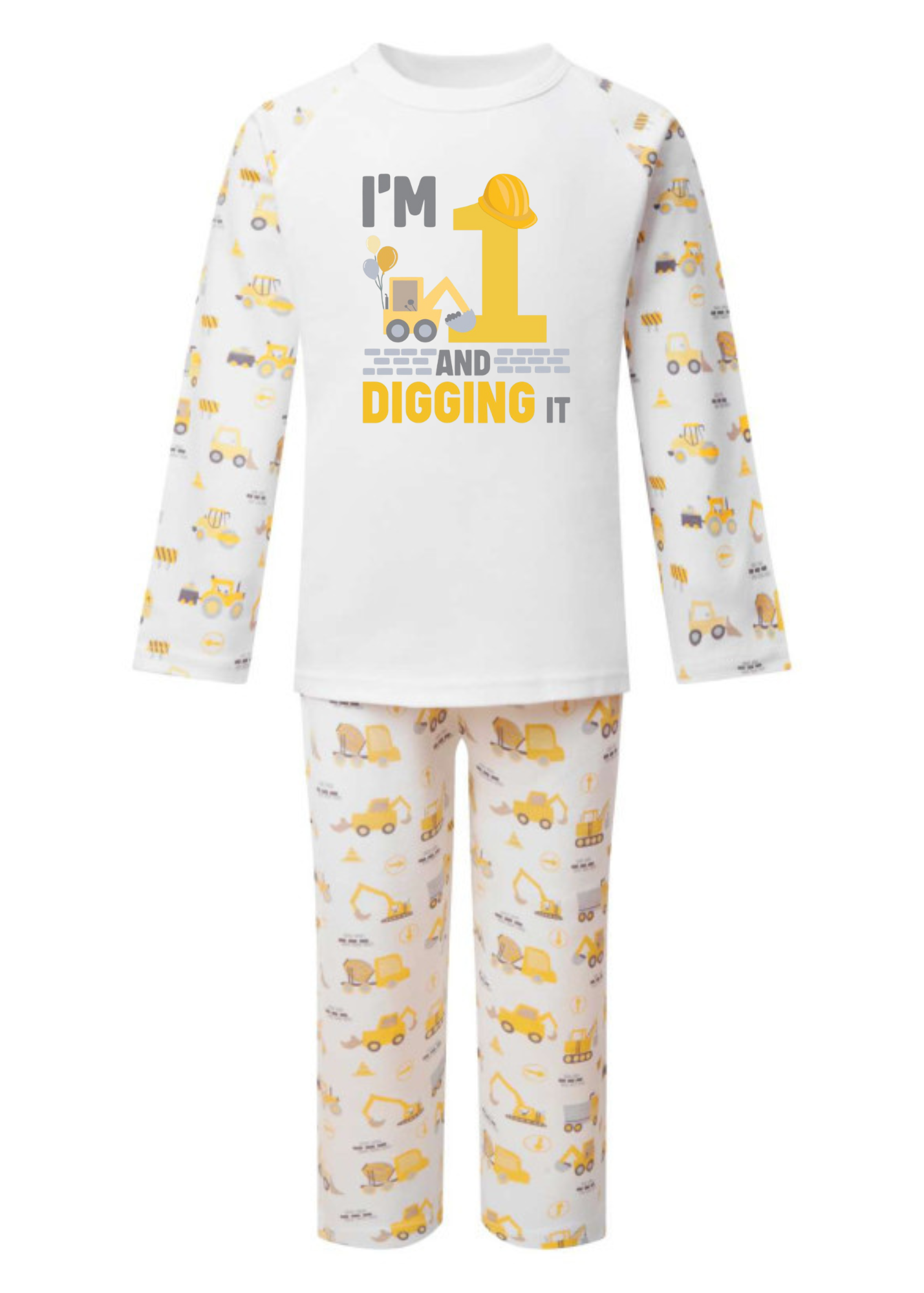 Digger Birthday Pyjamas
