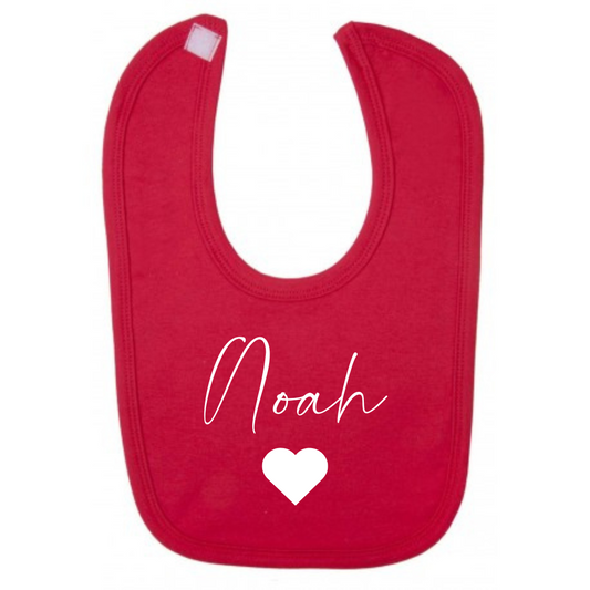 Valentine's Red Bib