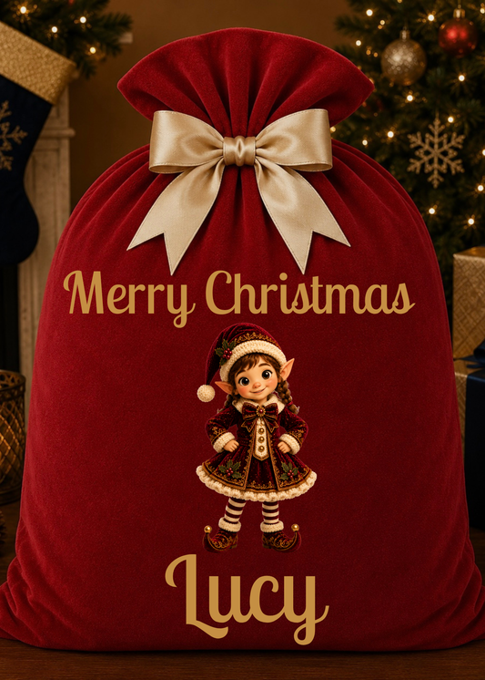 NEW Velvet Santa Sack