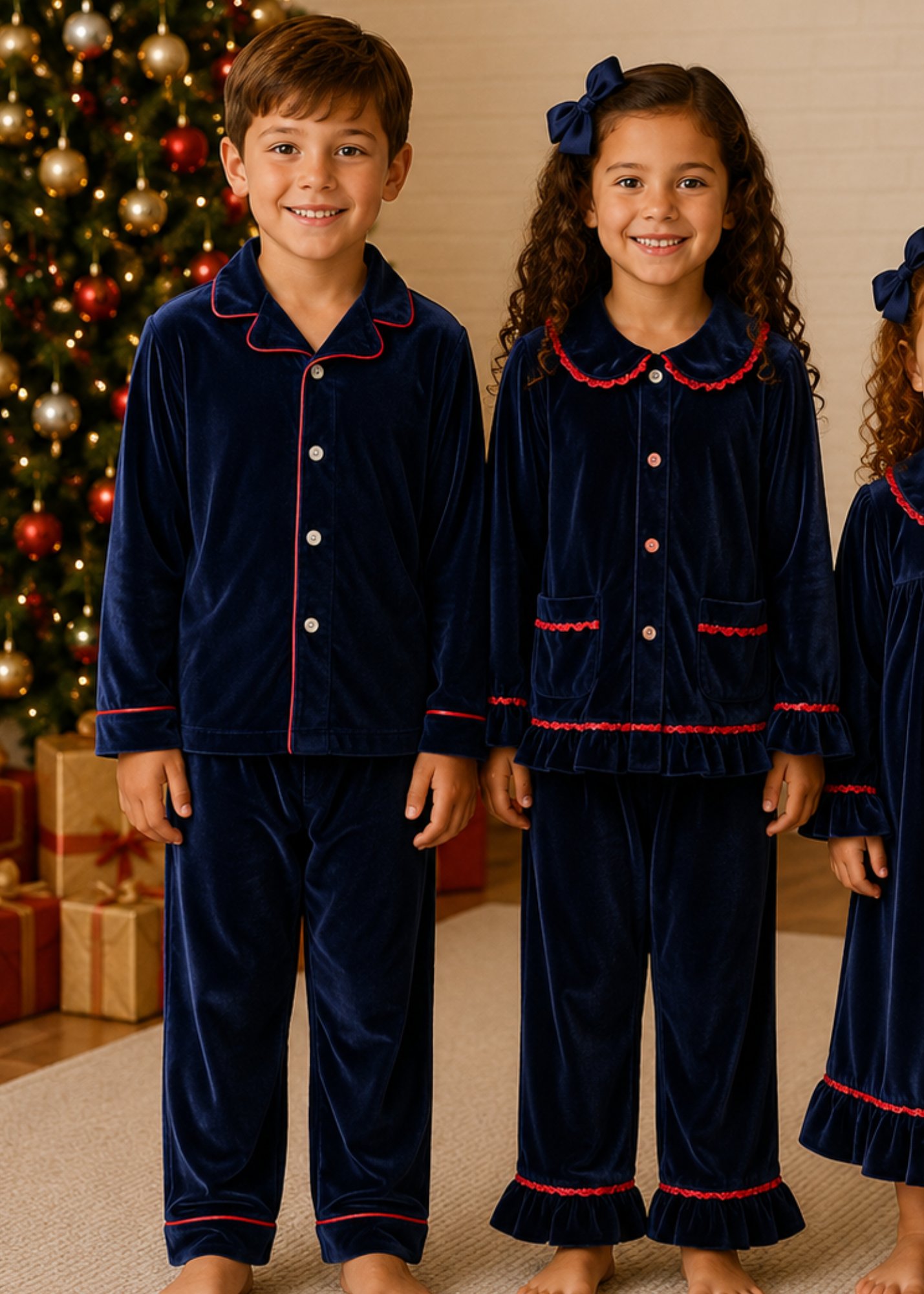 NEW Navy Velvet Pjs