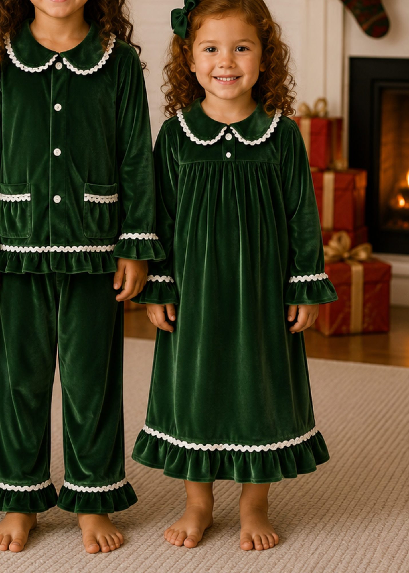 NEW Green Velvet Night Dress
