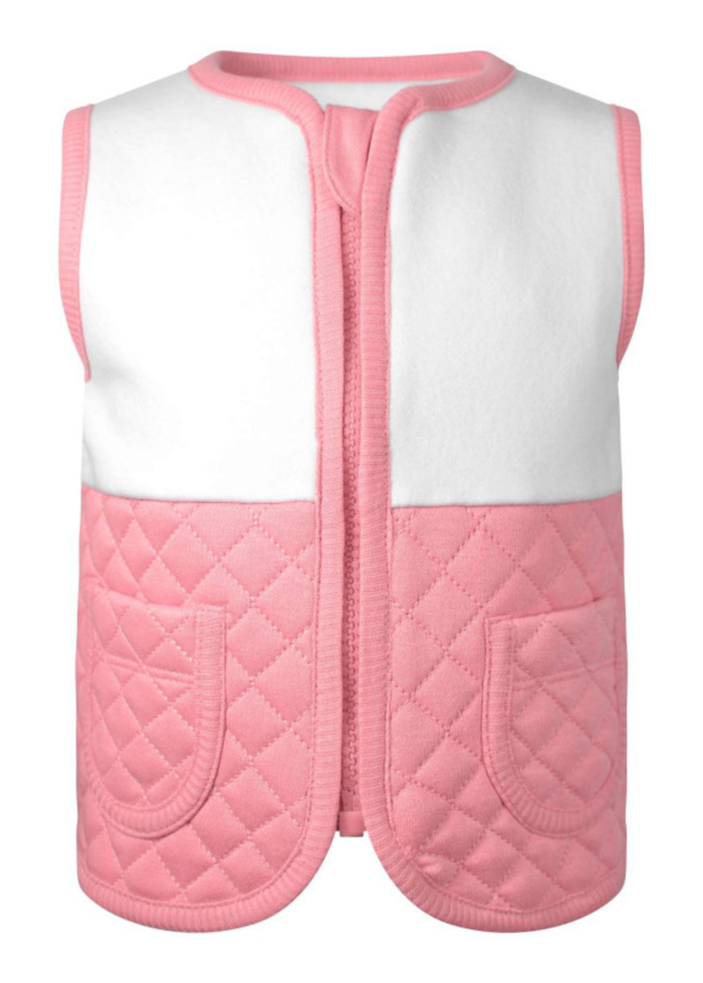 Pink Quilted Gilet
