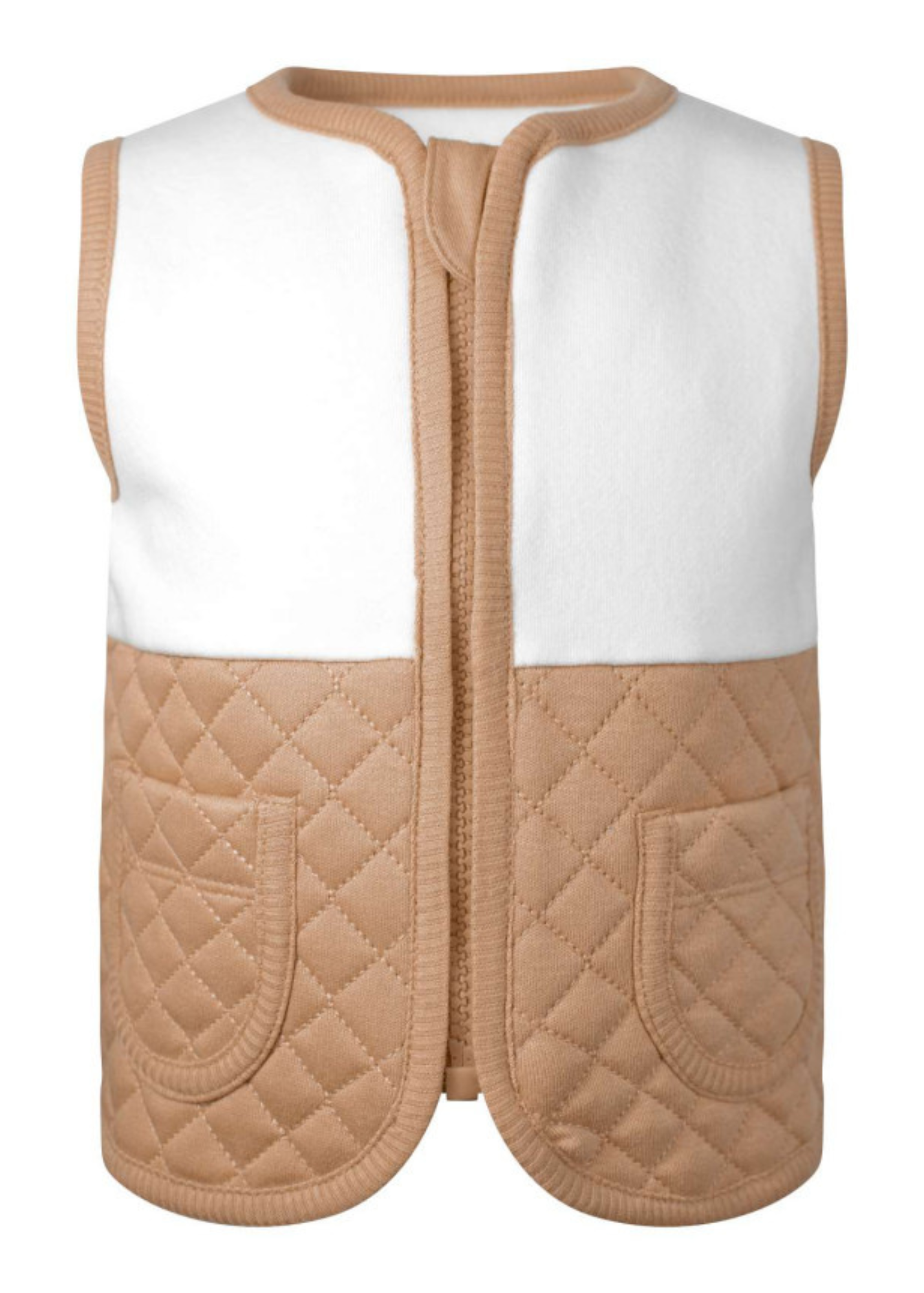 Taupe Quilted Gilet