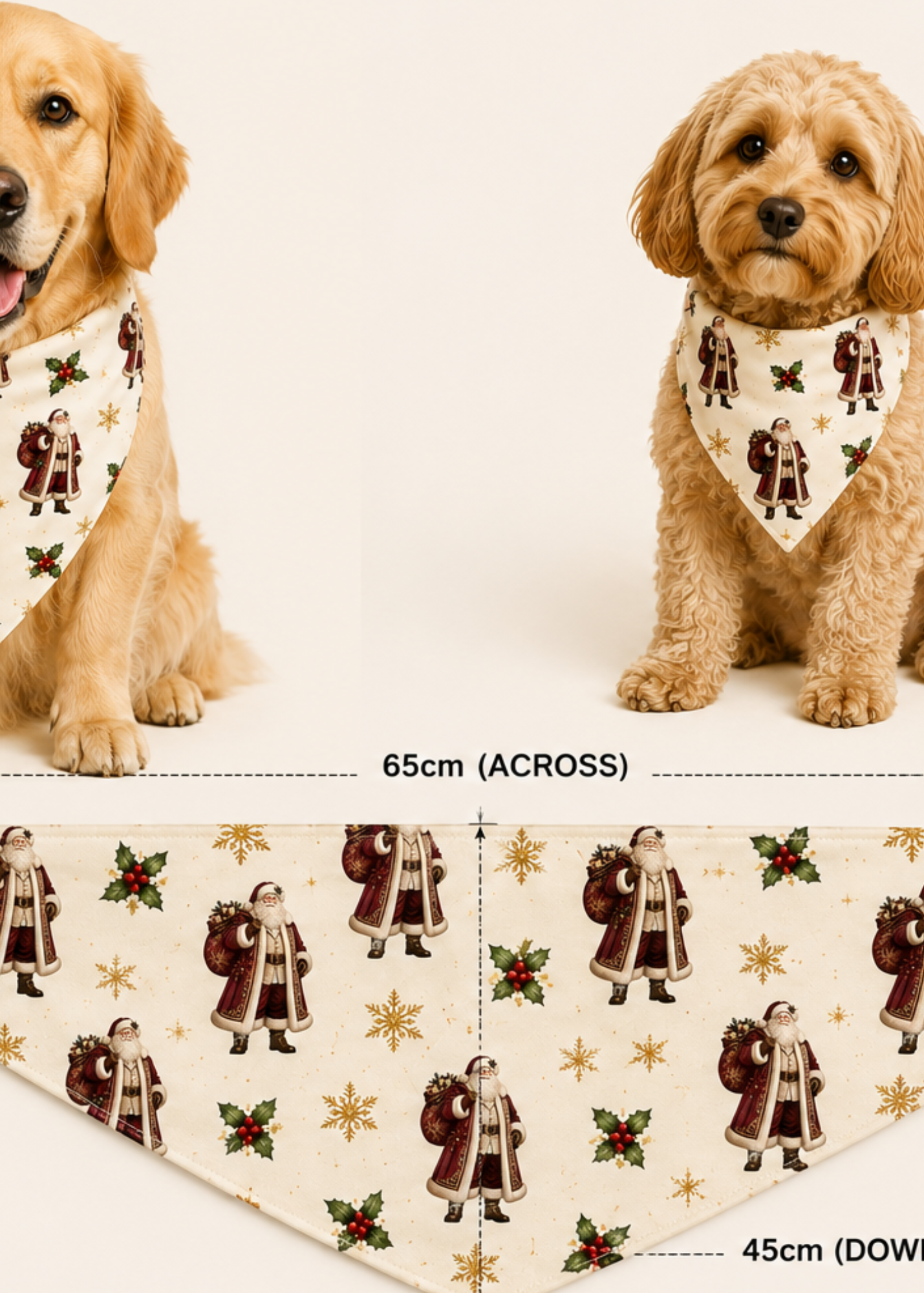NEW Traditional Santa Dog Bandanna
