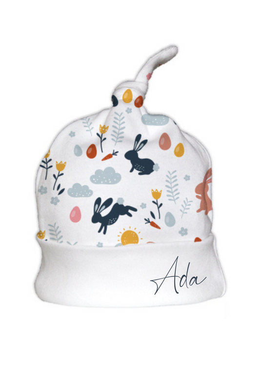 Easter Bunnies Knotted Hat