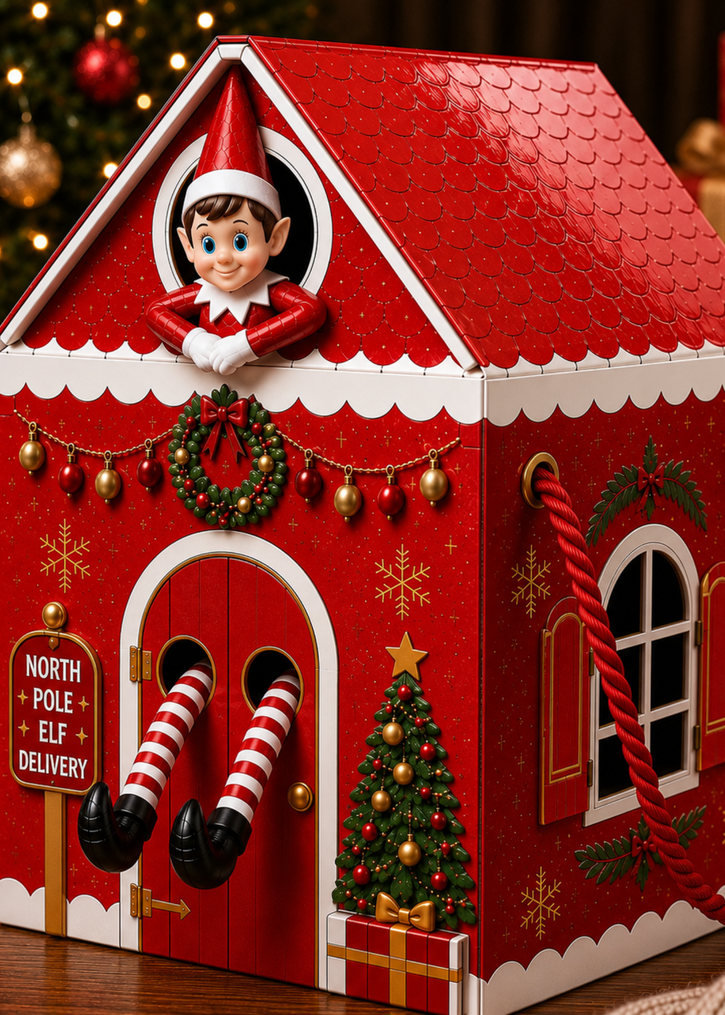 NEW Red Elf House