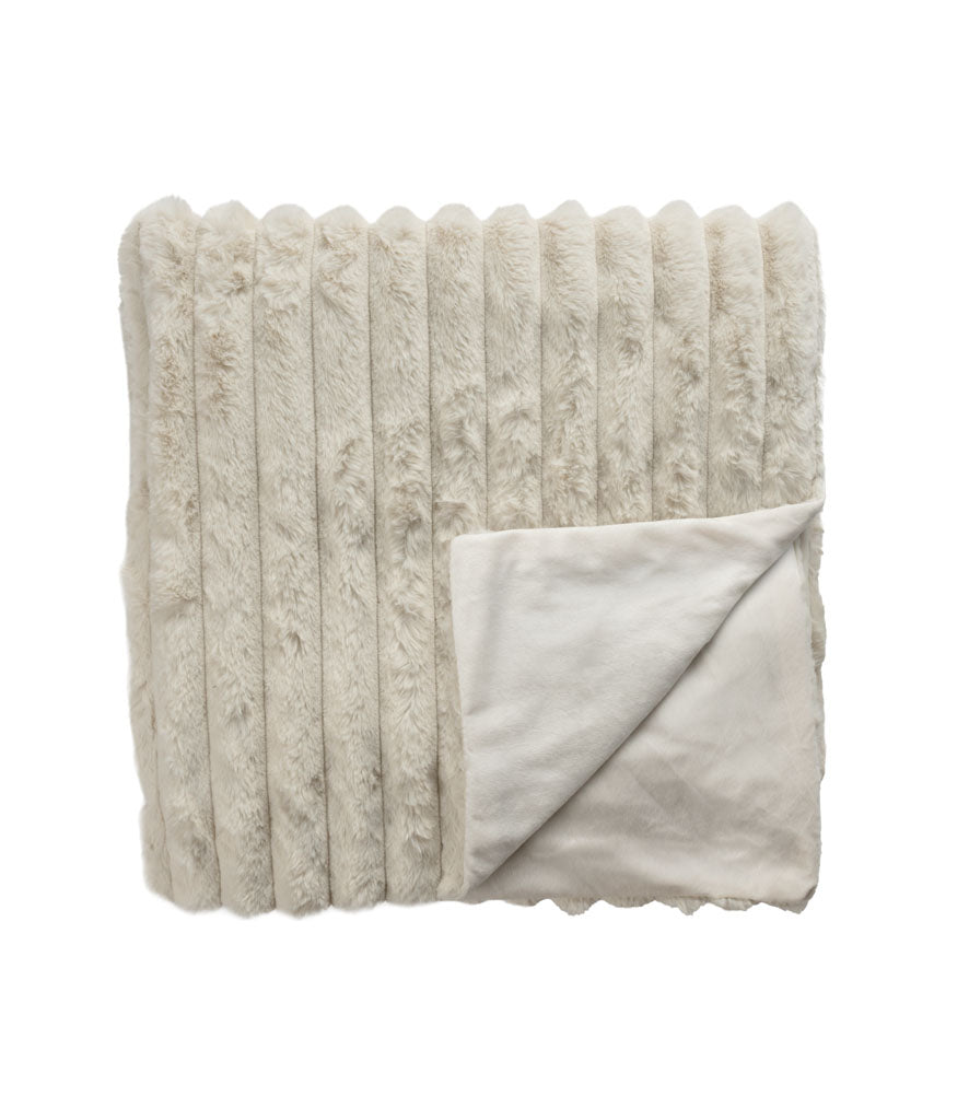 Luxury Ribbed Faux Fur Blanket | Super Soft Plush Throw