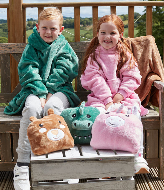 Kids Character Cushion Hooded Blanket