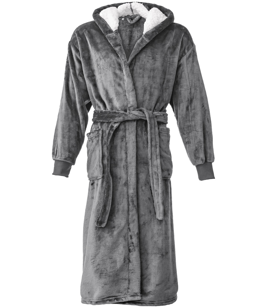 Unisex Luxury Fleece Dressing Gown | Hooded Robe
