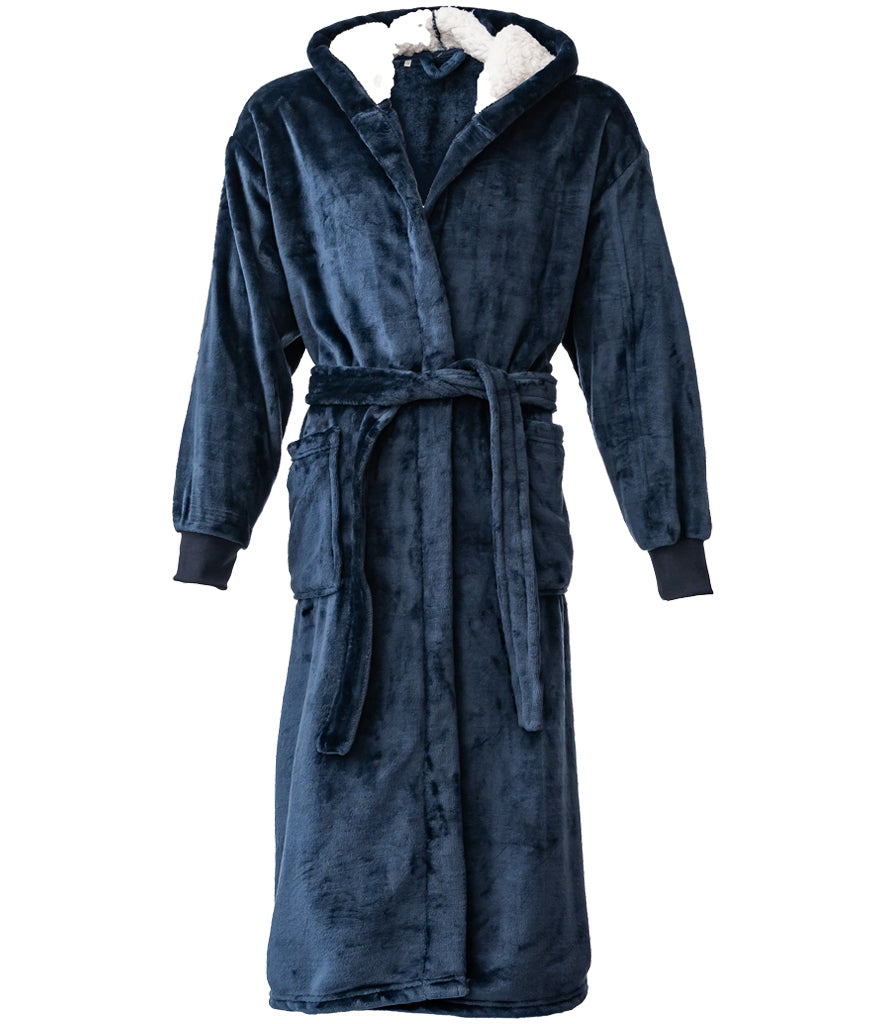 Unisex Luxury Fleece Dressing Gown | Hooded Robe