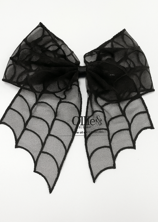Black Web Large Bow