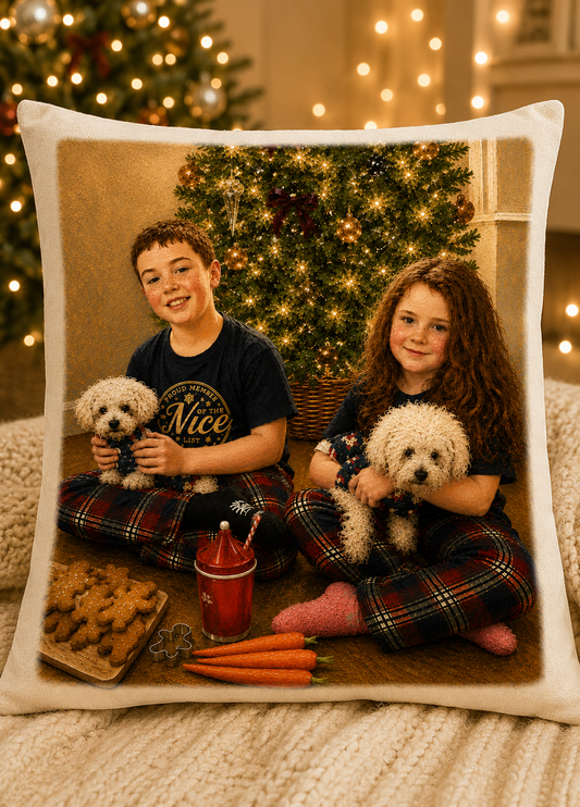 NEW Christmas Painting Cushion Cover