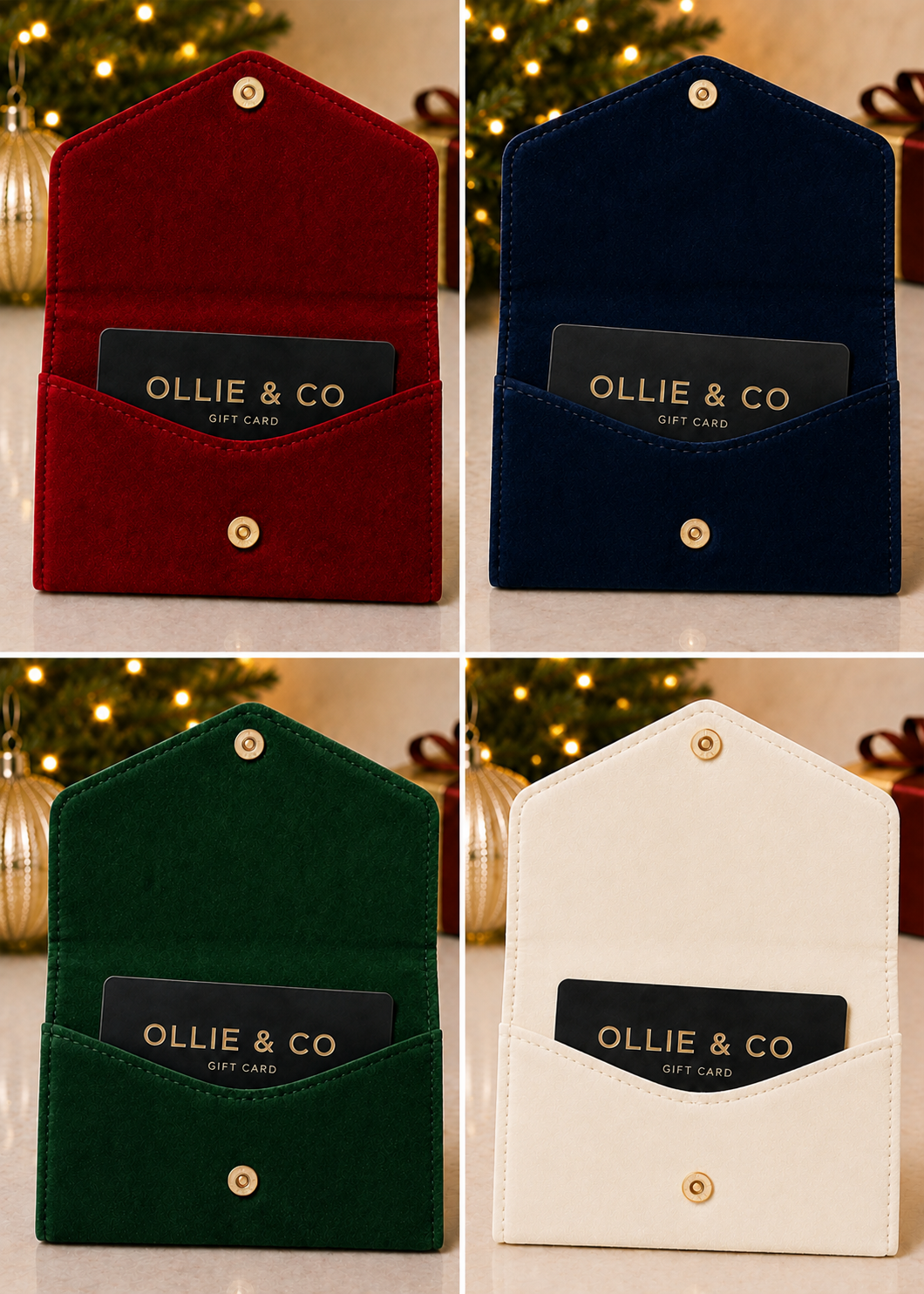 NEW Velvet Gift Card Holder