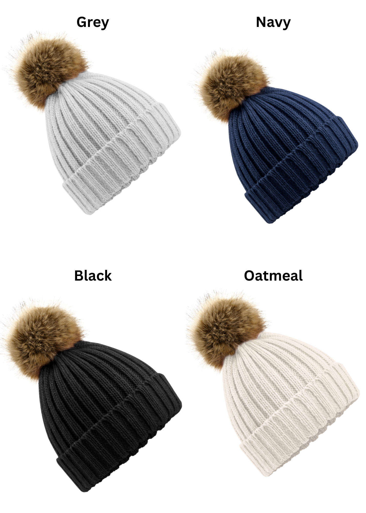 Chunky Knit Bobble Hat