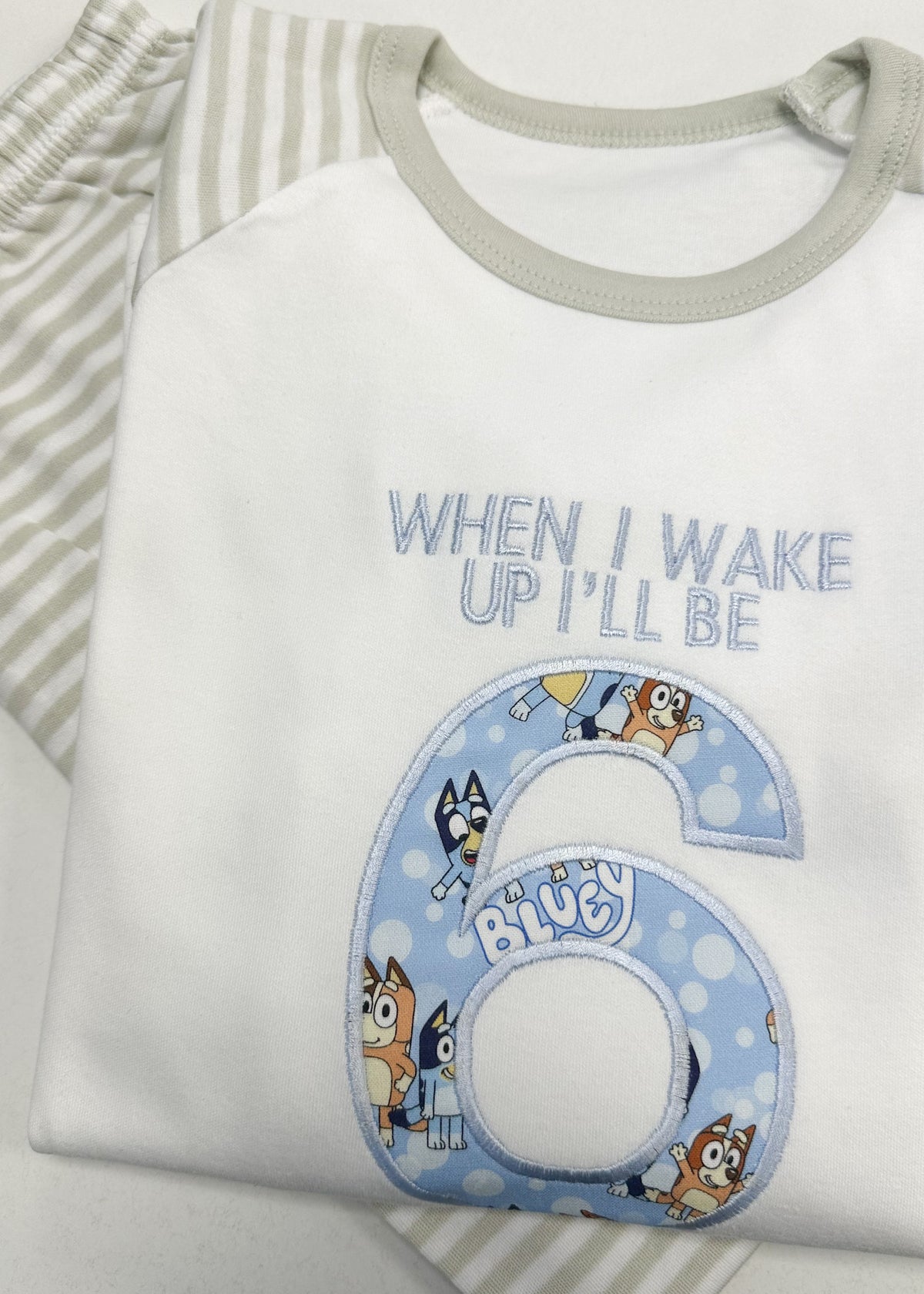 Striped Applique Birthday Pyjamas