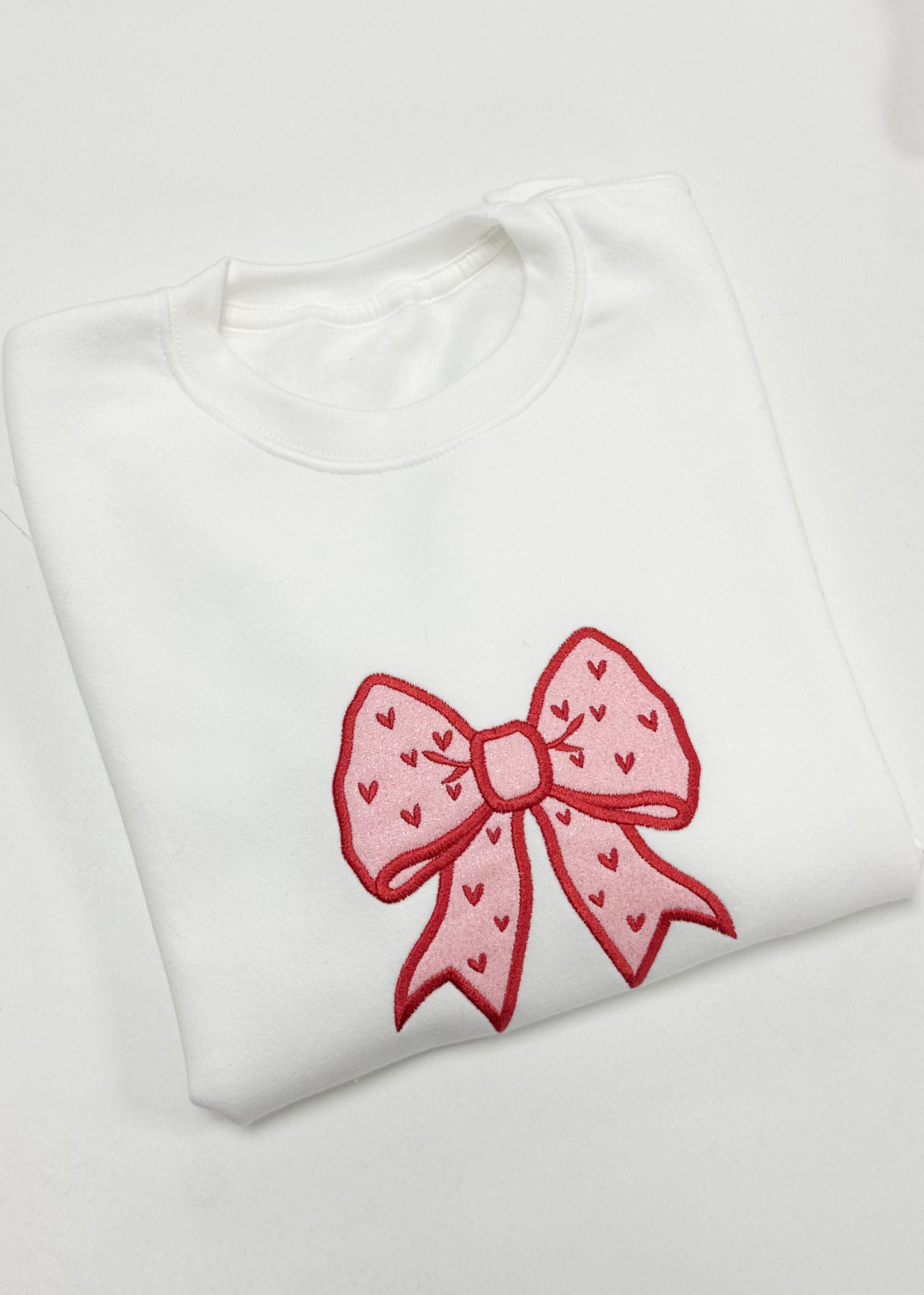 NEW Heart Bow Appliqué Sweater