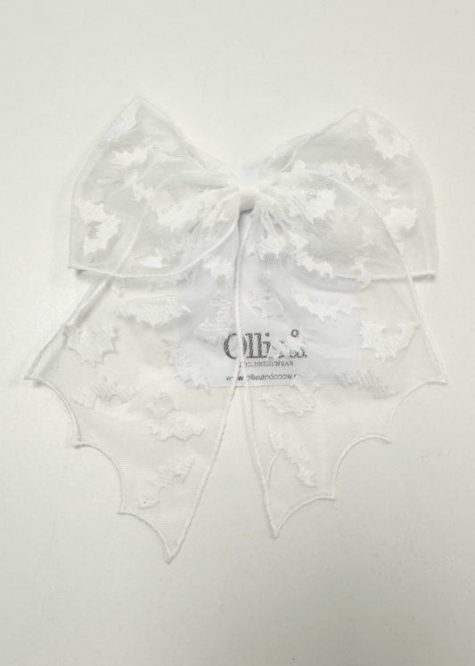 White Bat Large Bow