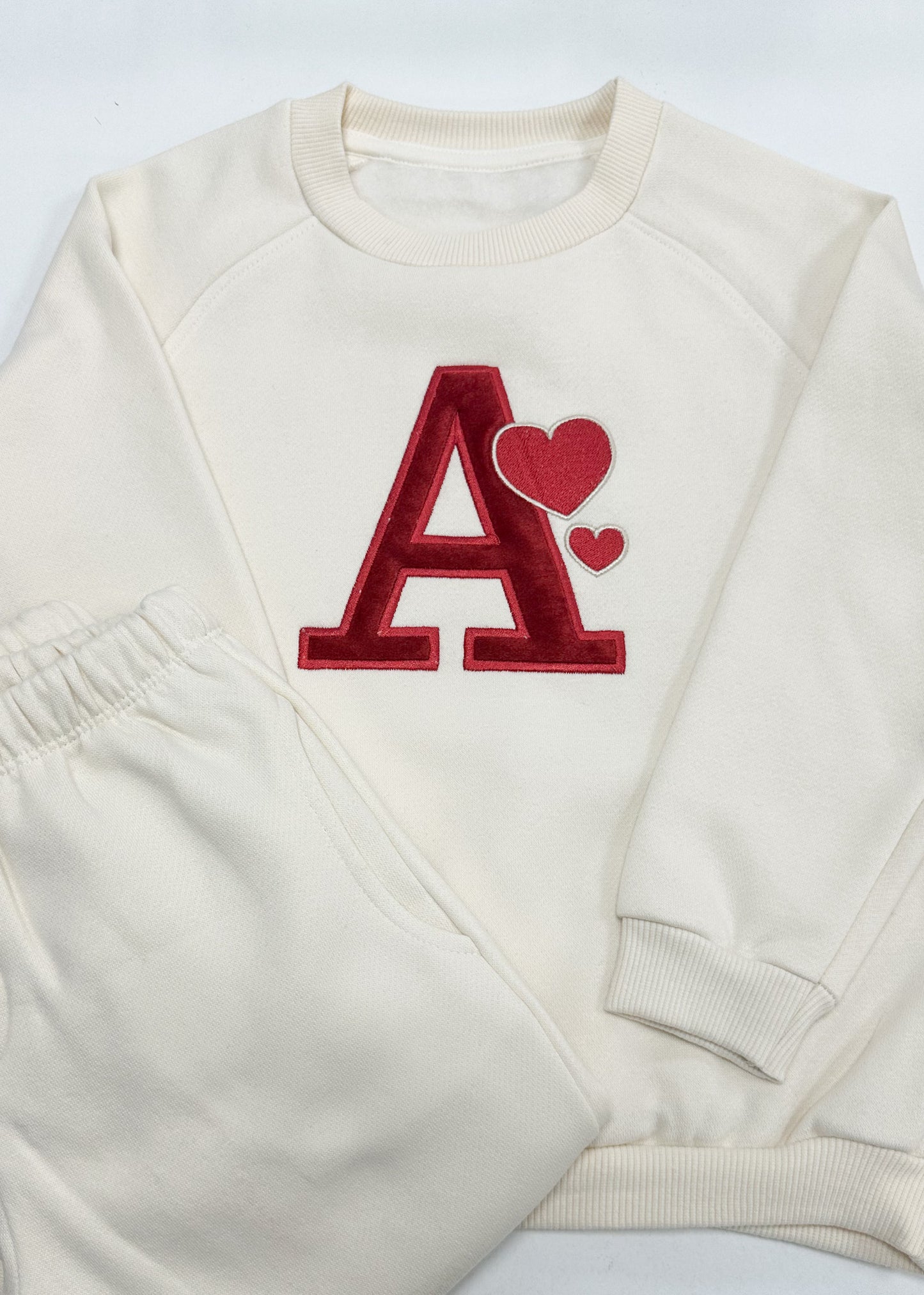 Applique Valentines Oat Loungewear Set