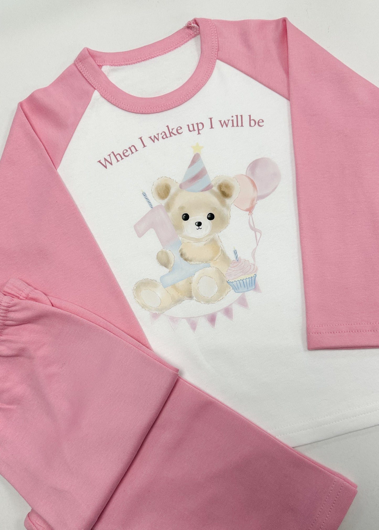 Pink Bear Birthday Pyjamas