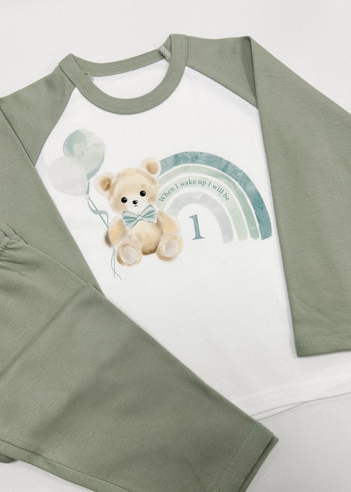 Sage Bear Birthday Pyjamas
