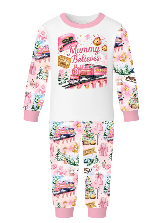NEW Adults Polar Express Pink Pjs