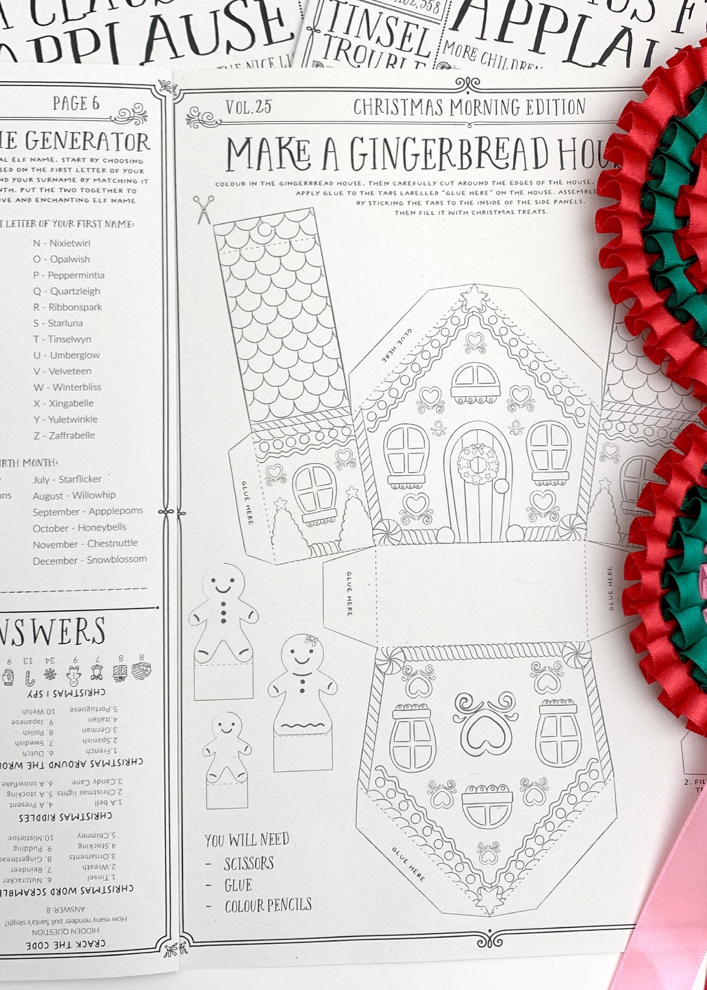 Christmas Newspaper Activity Booklet