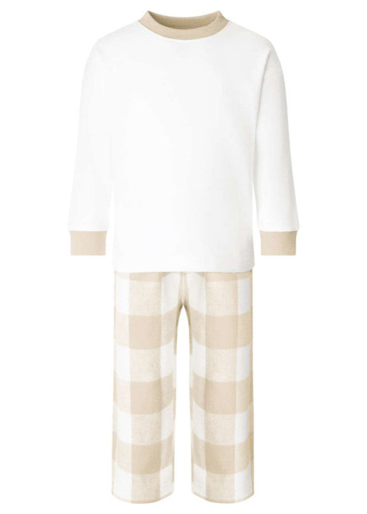 Beige Check Pyjamas