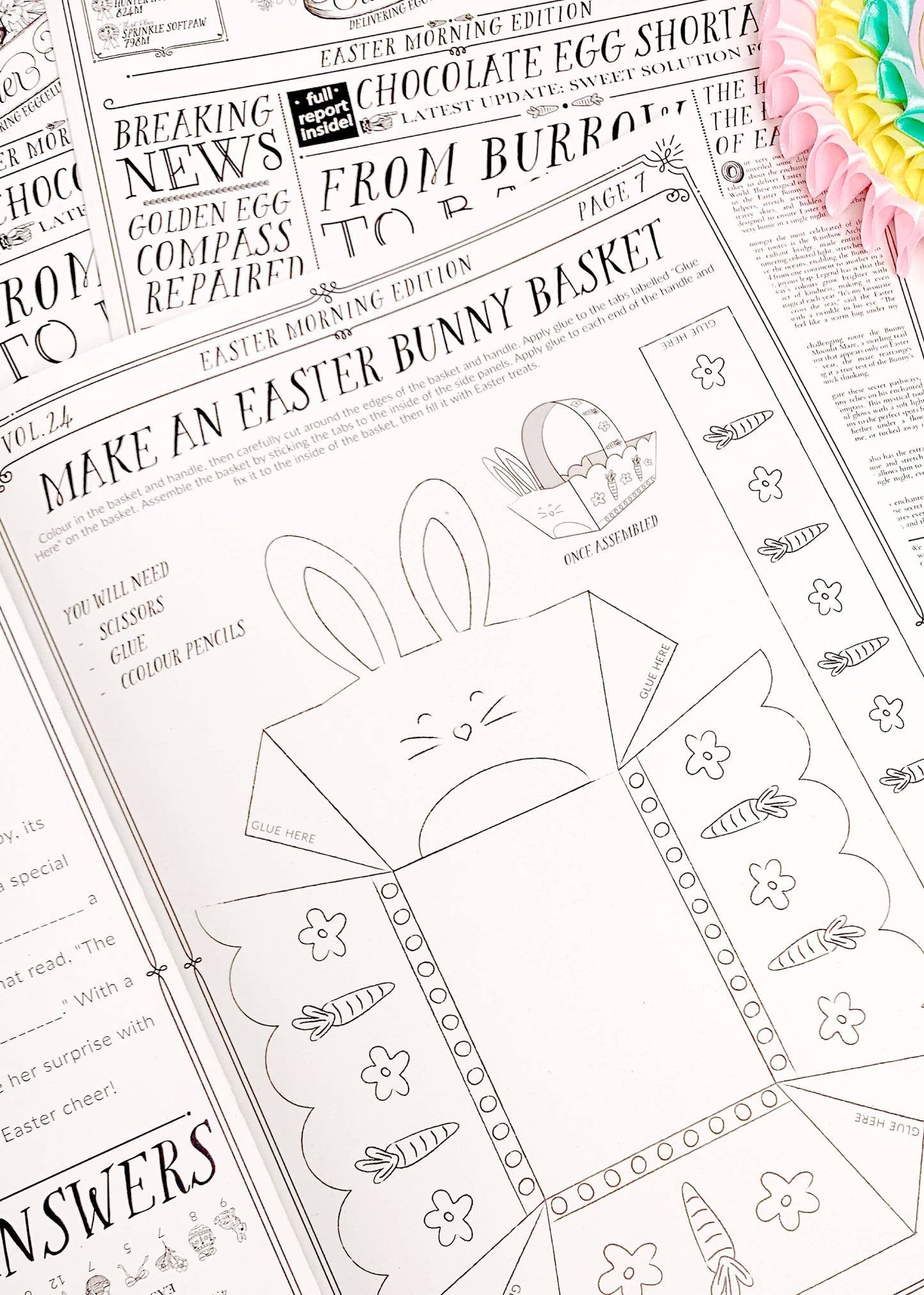 Easter Newspaper Activity Booklet