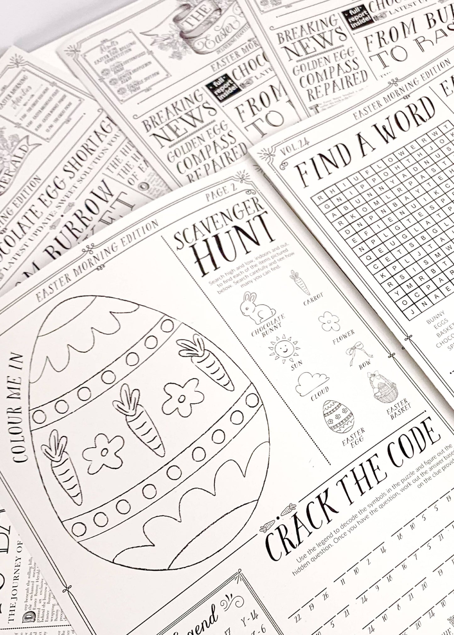 Easter Newspaper Activity Booklet