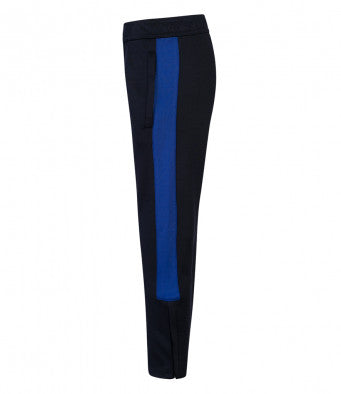 Navy with Royal Blue Kids Sport Tracksuit Bottoms