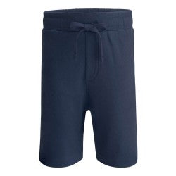 Navy Cotton Tie Waist Shorts