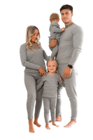 Adults Dove Grey Ribbed Unisex Loungewear