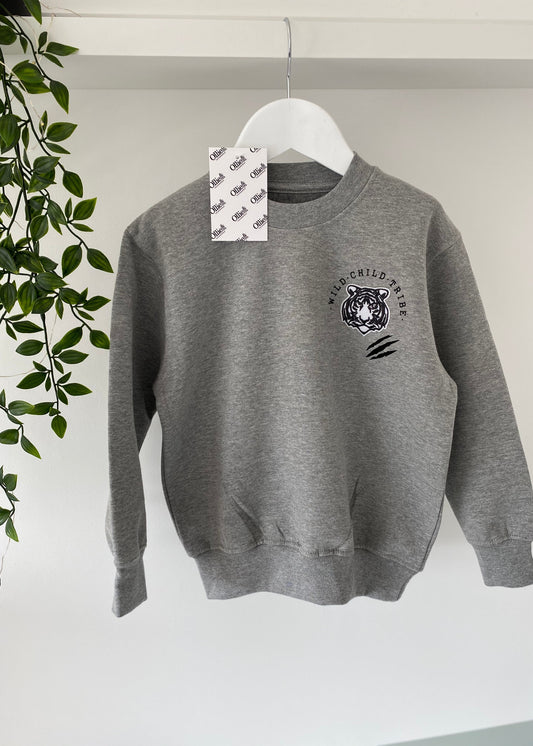 'Wild Child Tribe' Grey Sweater