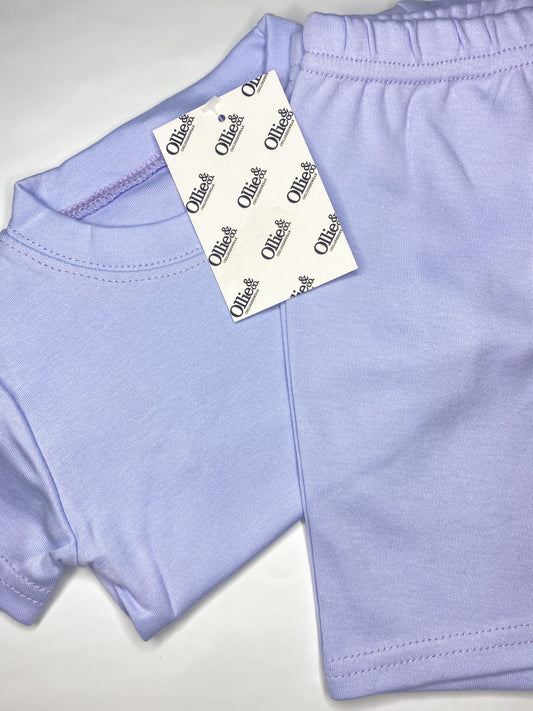 Cool Lilac Handmade Short Loungewear (Ready to go)