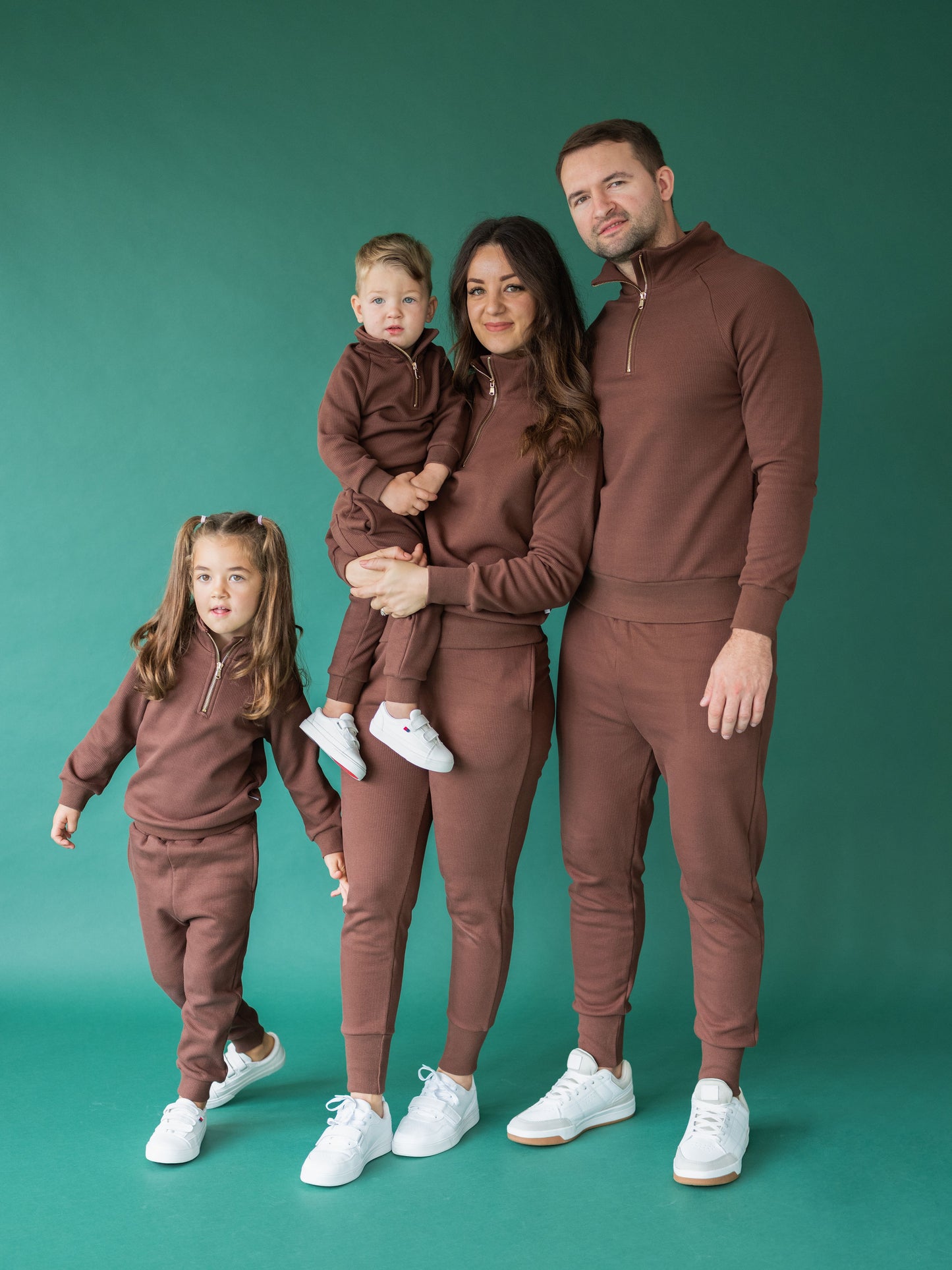 Adults Walnut Fleece Ribbed Tracksuit