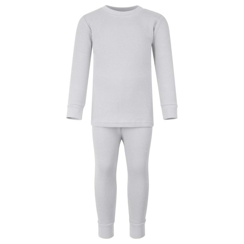 Ribbed Loungewear Set in Frozen Grey