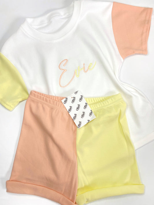 Peach & Lemon Handmade Short Loungewear