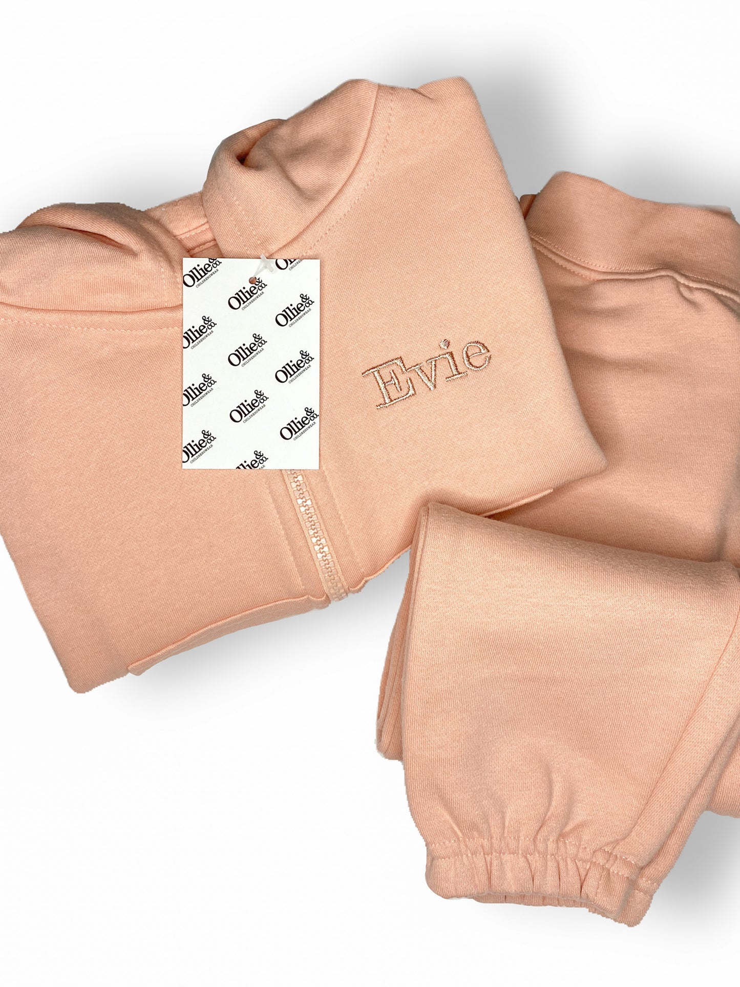 Dusty Pink Fleece Zip Up Hoodie