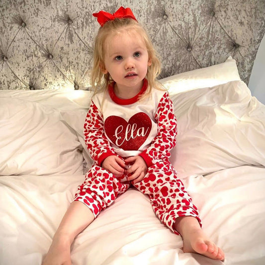 Large Heart Valentines Pyjamas