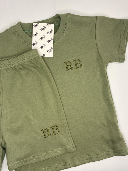 Khaki Handmade Short Loungewear (Ready to go)