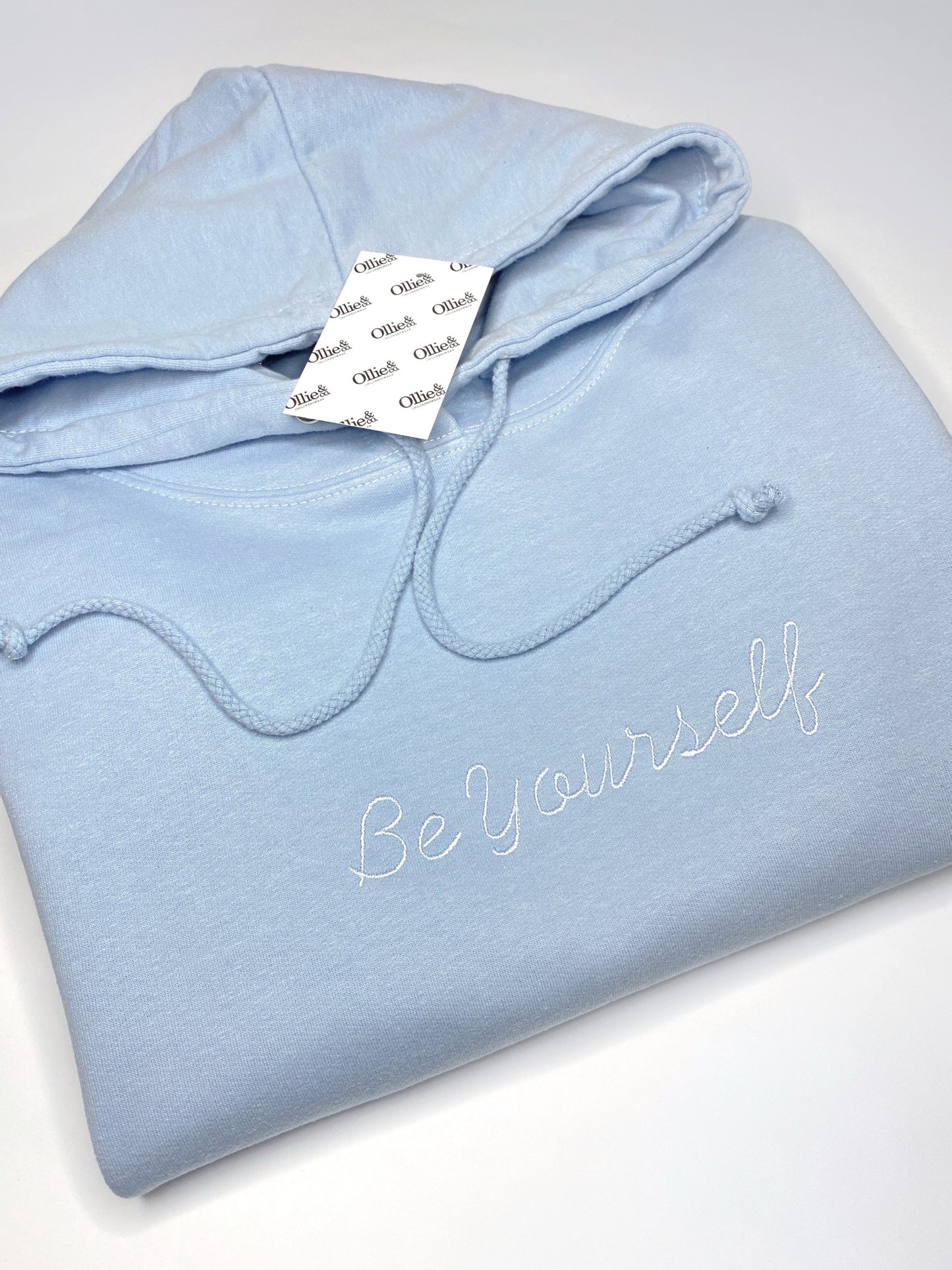 Sky Blue Signature Adults Hoodie