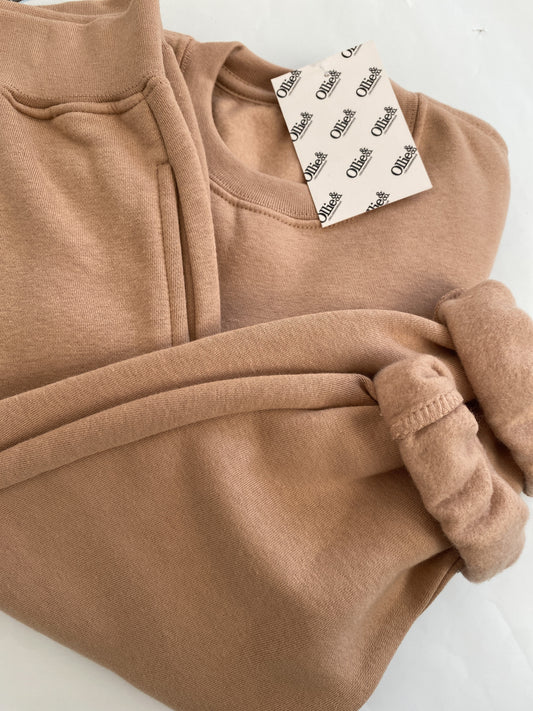 Taupe Fleece Joggers