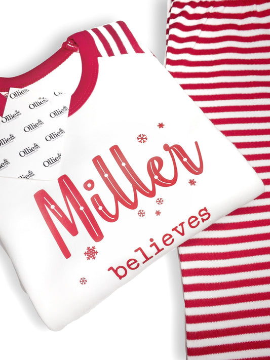 Kids Candy Cane Christmas Pyjamas