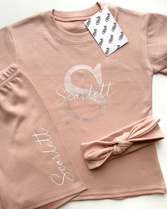 Dusty Pink Handmade Short Loungewear