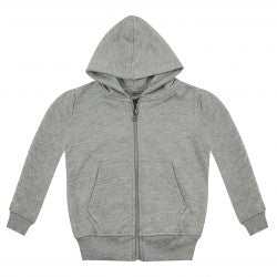 Grey Fleece Zip Up Hoodie